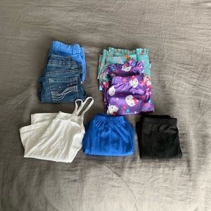7 Girls Items Size 4T | 4 Bottoms Tops PJs GUC